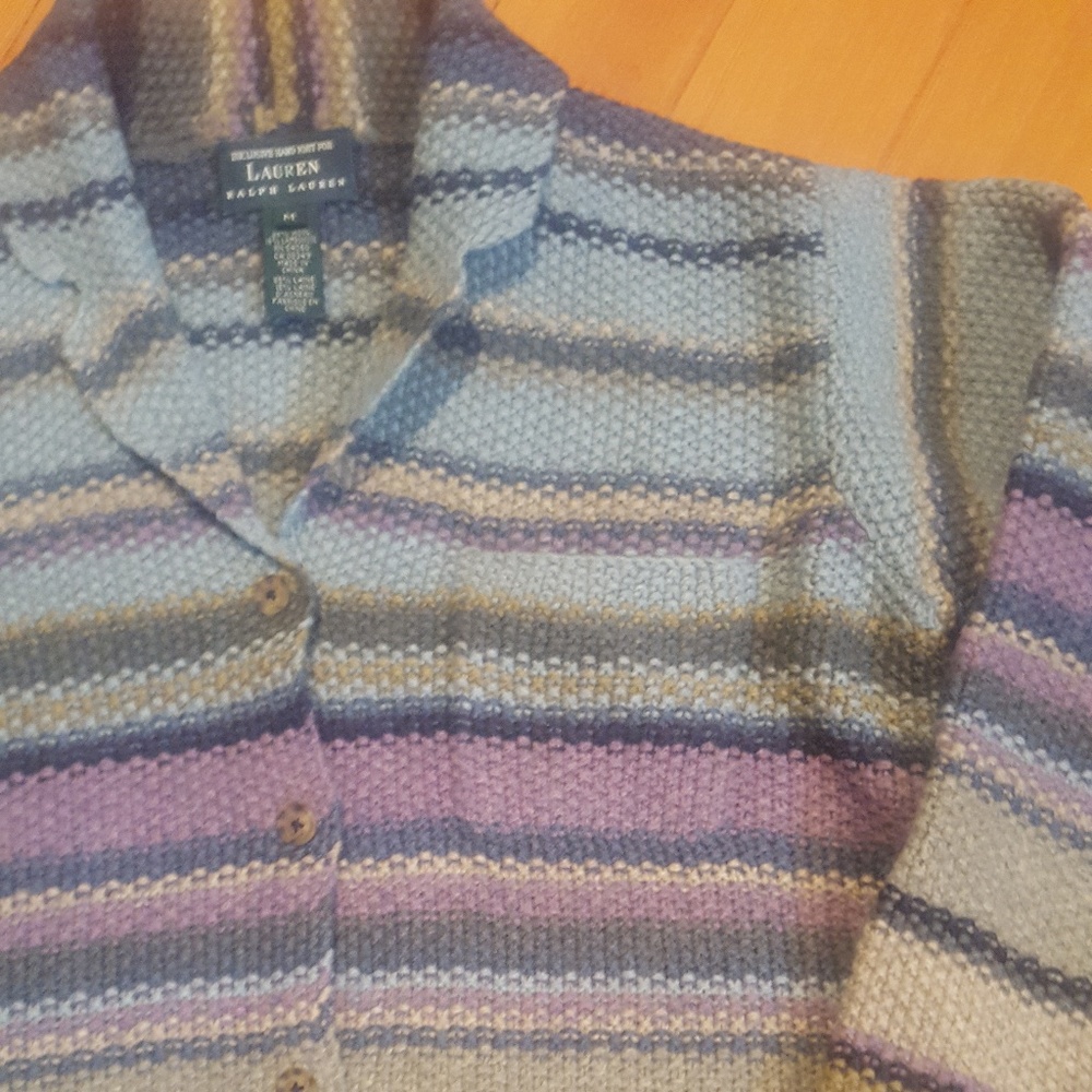 Lauren vtg hand knit sweater M